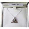 Solid Silver Triangle - Set with Meteorite Fragment.